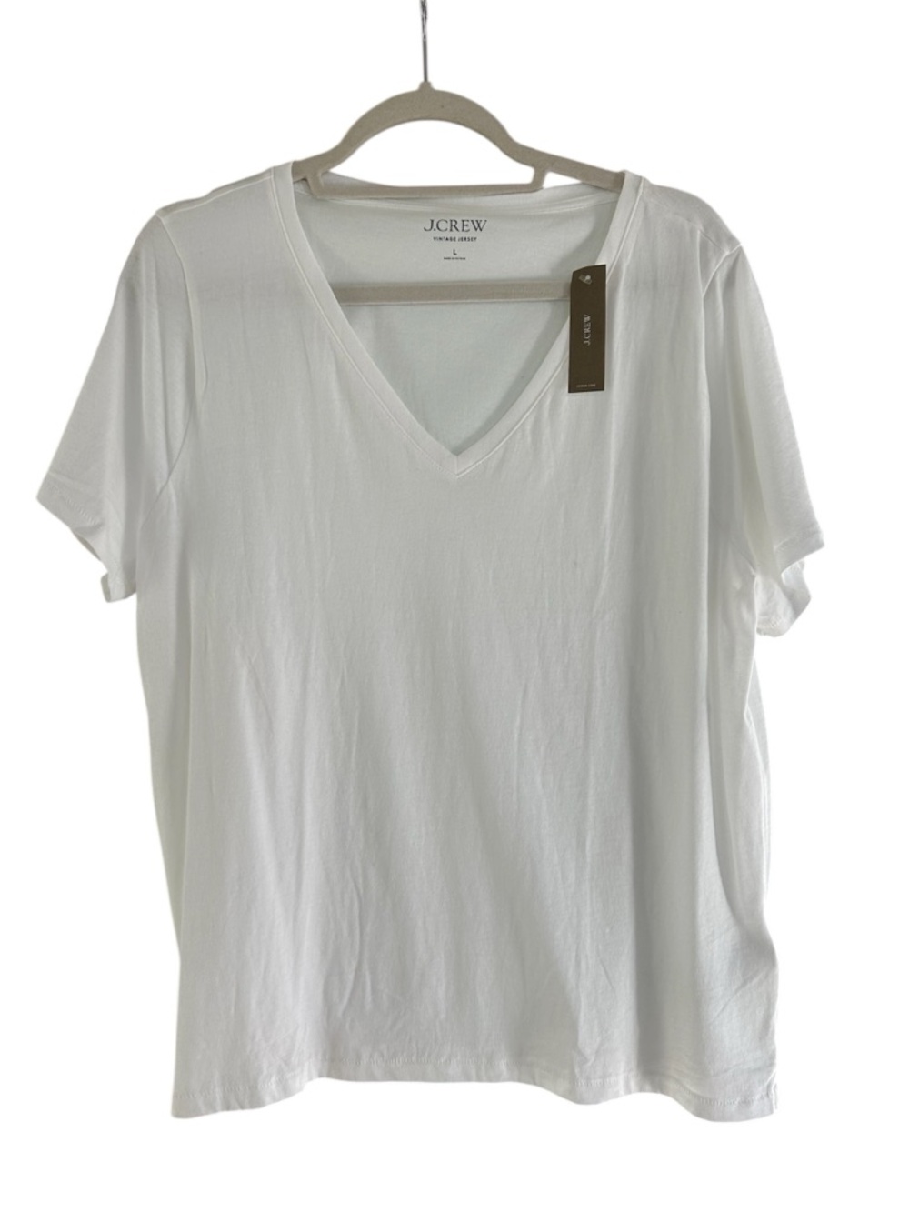J Crew Vintage Jersey White T Shirt L NWT